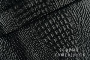Кожа натуральная - Кожа крок (черный)